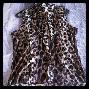 The Limited Large Leopard Print Sleeveless Top